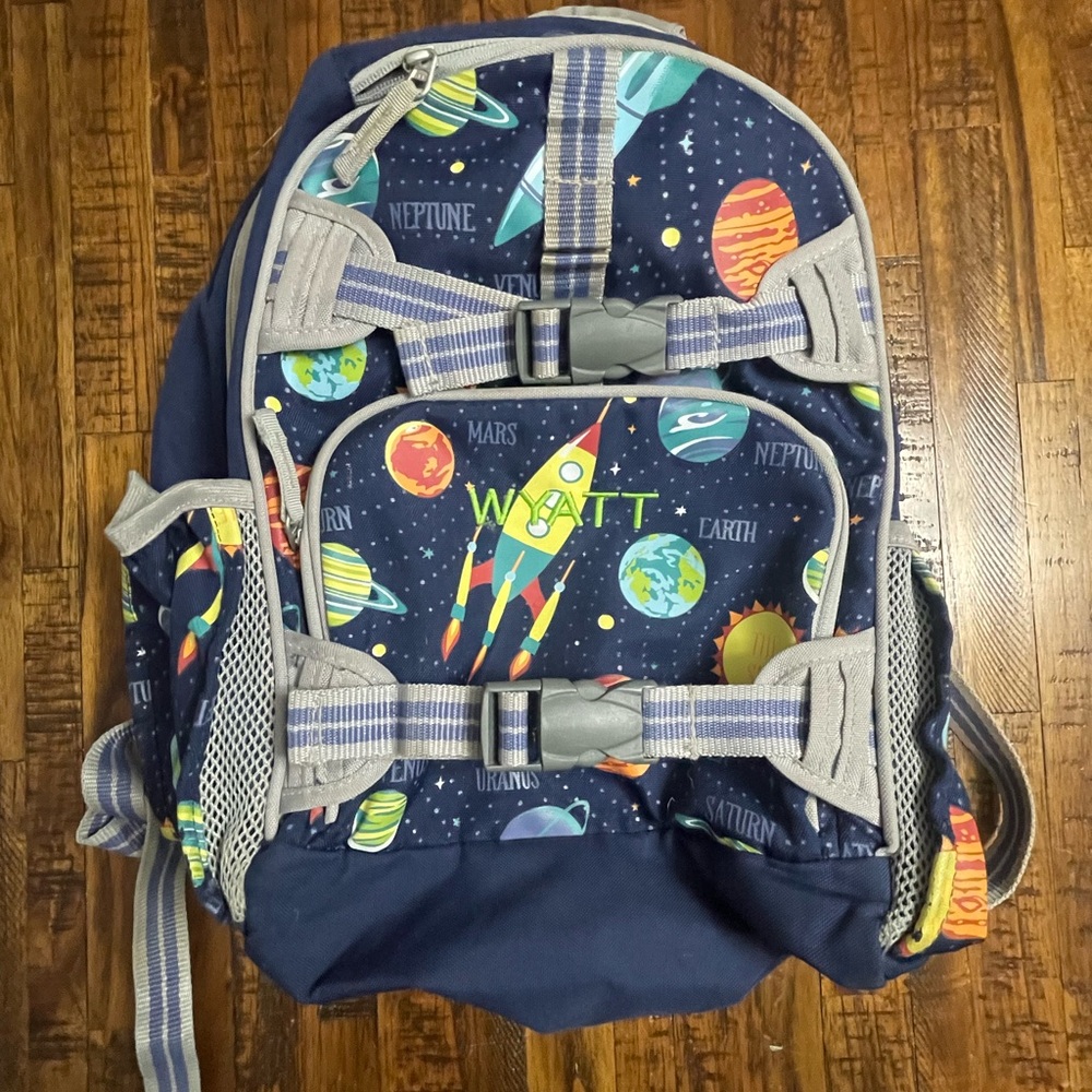 Pottery Barn Kids Space Backpack Name Wyatt